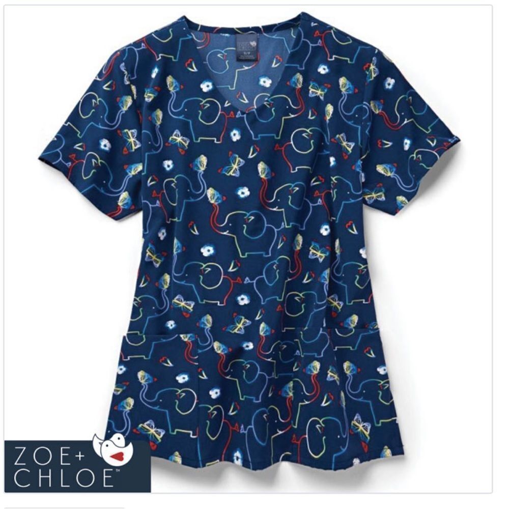 Zoe and‎ Chloe - Ladies V-Neck Top -FOREVER FRIENDS Blue Sz 2XL NWT IN PACKAGING